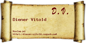 Diener Vitold névjegykártya